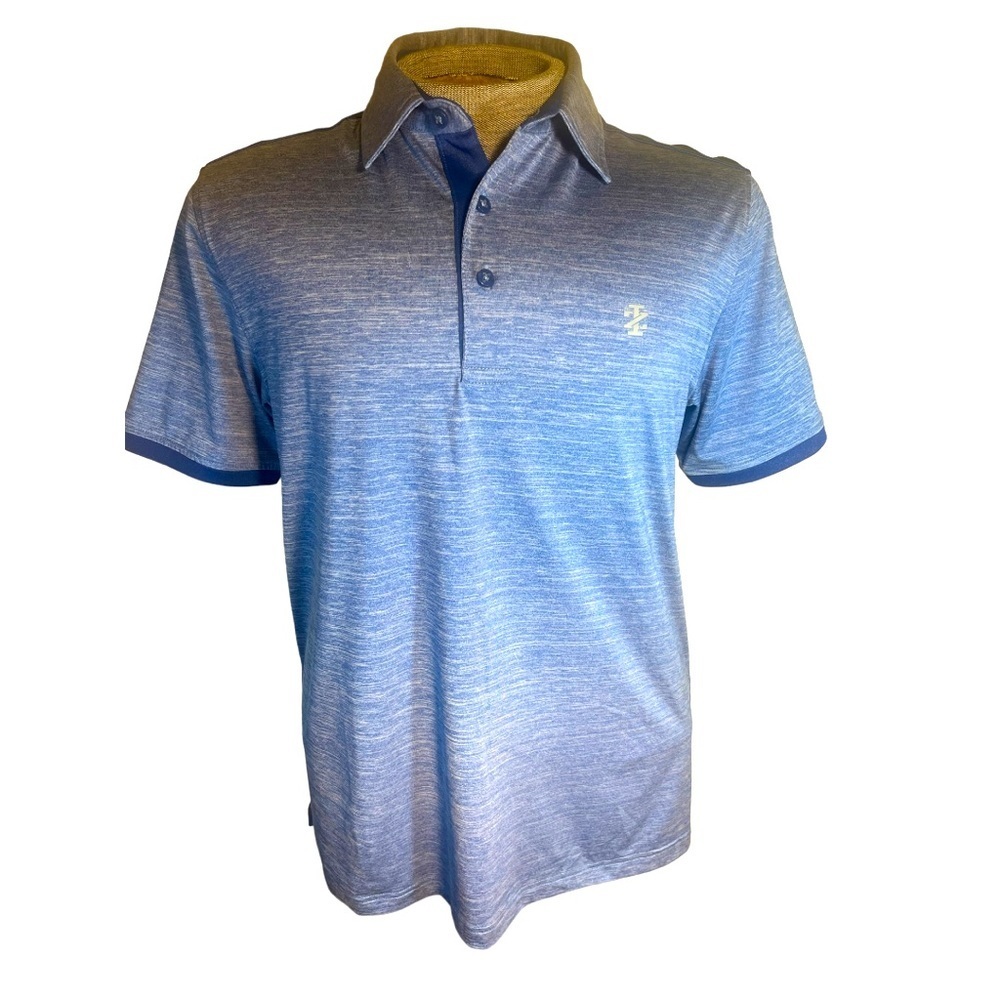 Izod Men’s Golf Polo Shirt with Coolfx Two Tone Blue Small